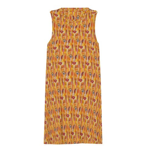 Marilyn Sleeveless Round-Neck Knee-Length Dress